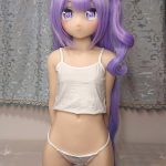 D23014 10かわいい 紫髪女神 微 乳 貧 乳アニメラブドール