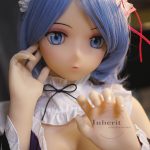 D30001 3Dollhouse168  青いおかっぱ ロリータメイド服 アニメ ヘッド ラブドール