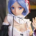 D30001 8Dollhouse168  青いおかっぱ ロリータメイド服 アニメ ヘッド ラブドール