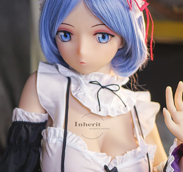 D30001 8Dollhouse168  青いおかっぱ ロリータメイド服 アニメ ヘッド ラブドール