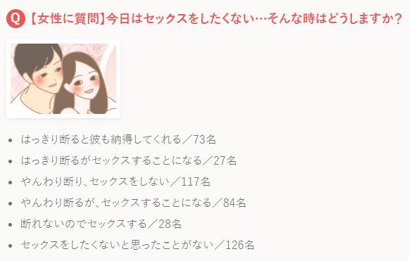 セックスしたくない!上手な断り方はある?彼氏や旦那とエッチしたくなる方法も紹介 - image 497 image 497セックスしたくない!上手な断り方はある?彼氏や旦那とエッチしたくなる方法も紹介